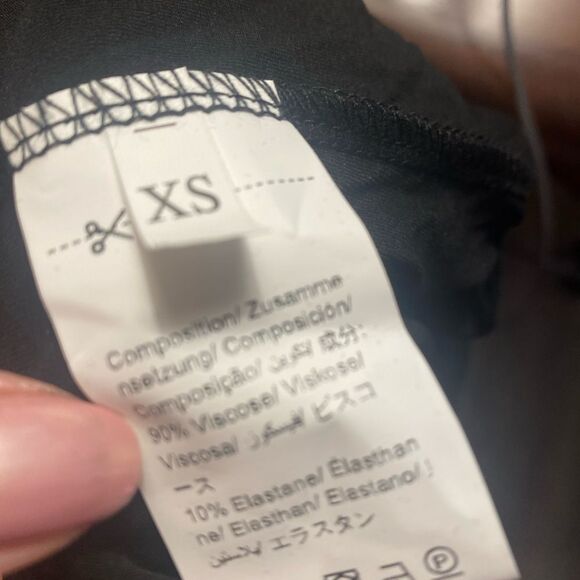 Black One-Shoulder Fringe Bodysuit Sz XS/Small - Picture 6 of 7